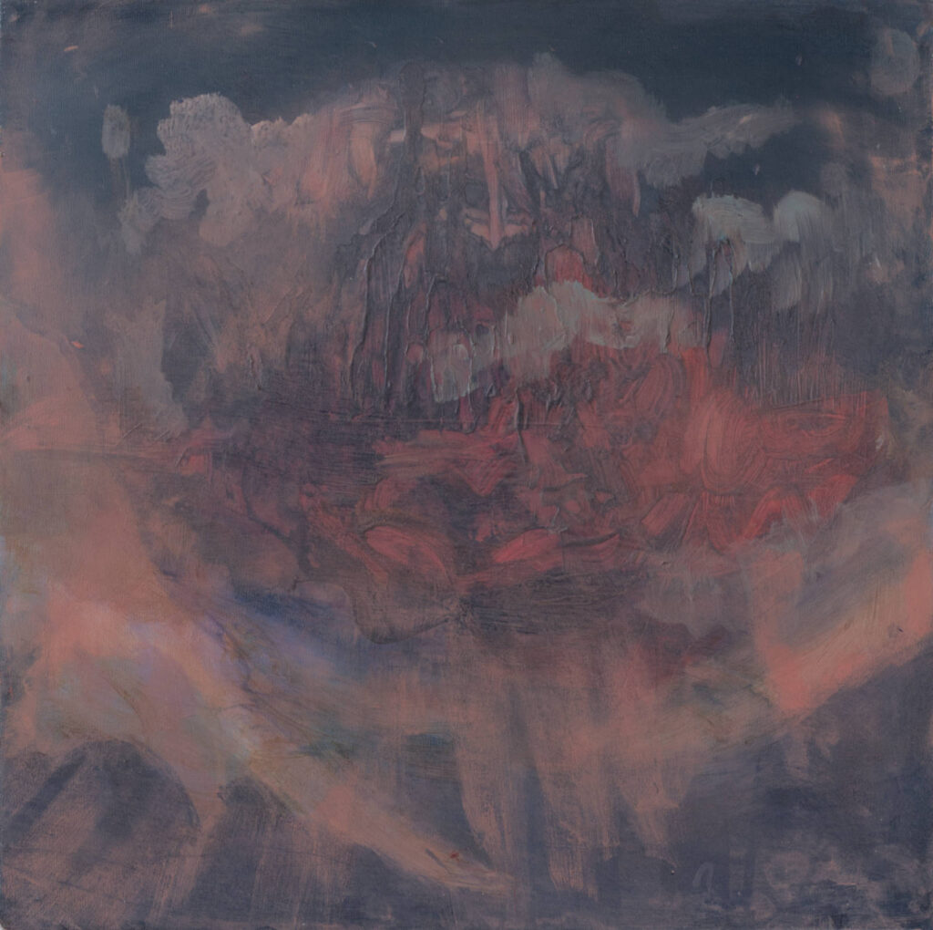 A sound gathered in a hollow throat